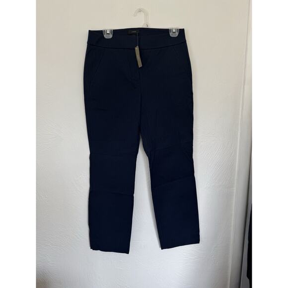 J.Crew Remi Pants Womens SZ 6 Navy Bi-Stretch Cotton Side Zip NWT AG172 - Picture 10 of 10